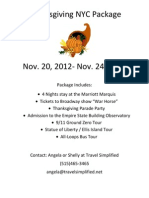 Thanksgiving NYC Package