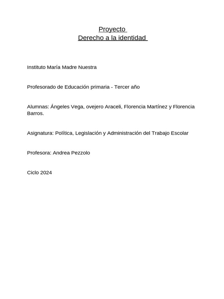 Derecho a la Identidad Infantil | PDF | Nacionalidad | Dignidad