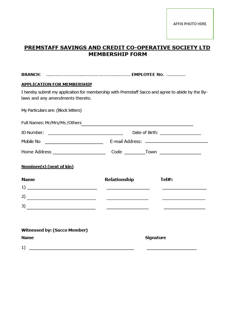 Premier Registration Form | PDF