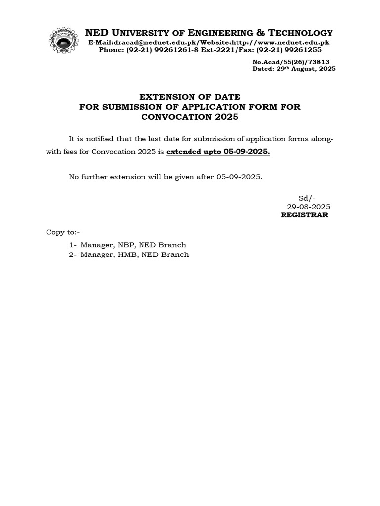 Extension Convocation Registration 29-08-2025 | PDF