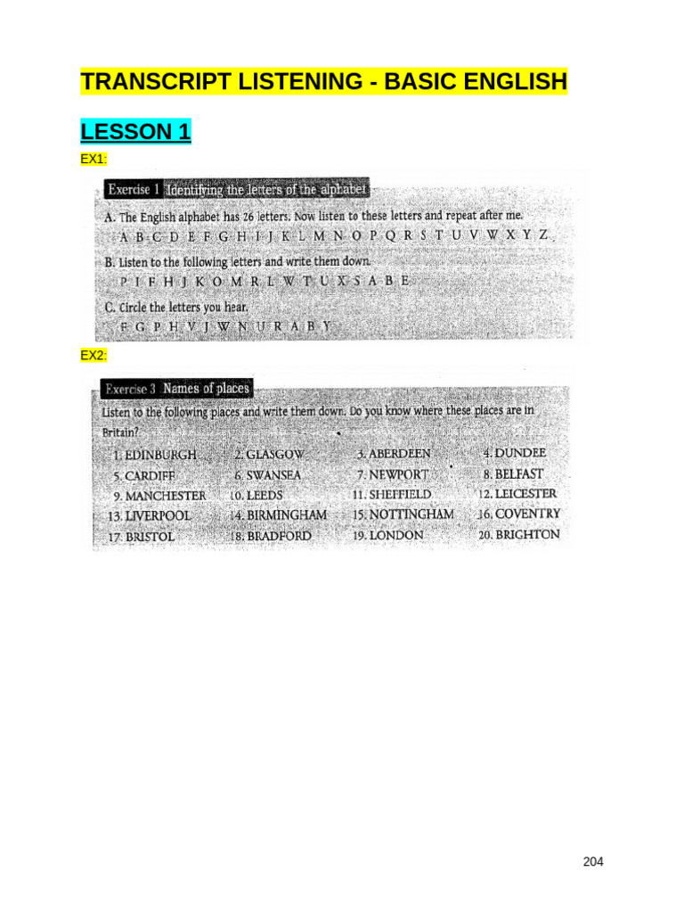 Transcript Listening | PDF