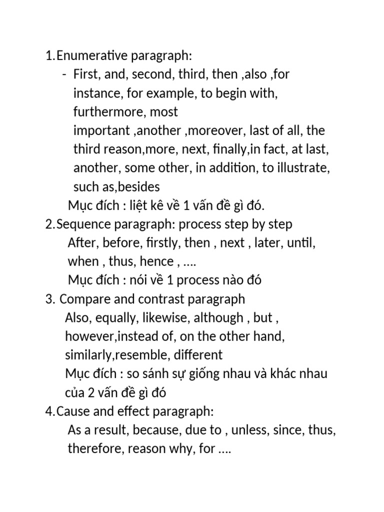 Enumerative Paragraph | PDF