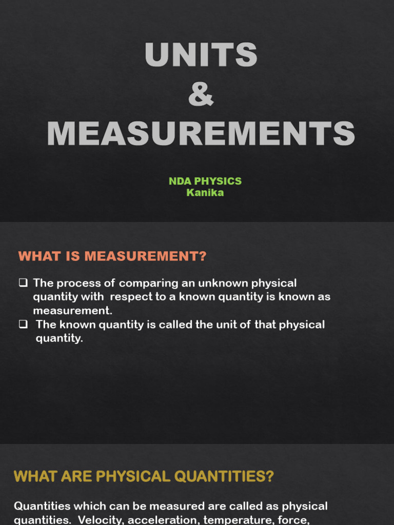Understanding Physical Quantities in Physics | PDF | Quantity ...