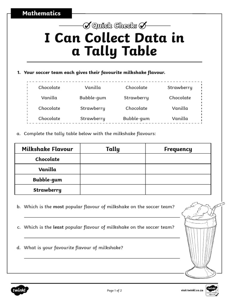 Za M 1723408982 Quick Check I Can Collect Data in A Tally Table Ver 2 | PDF