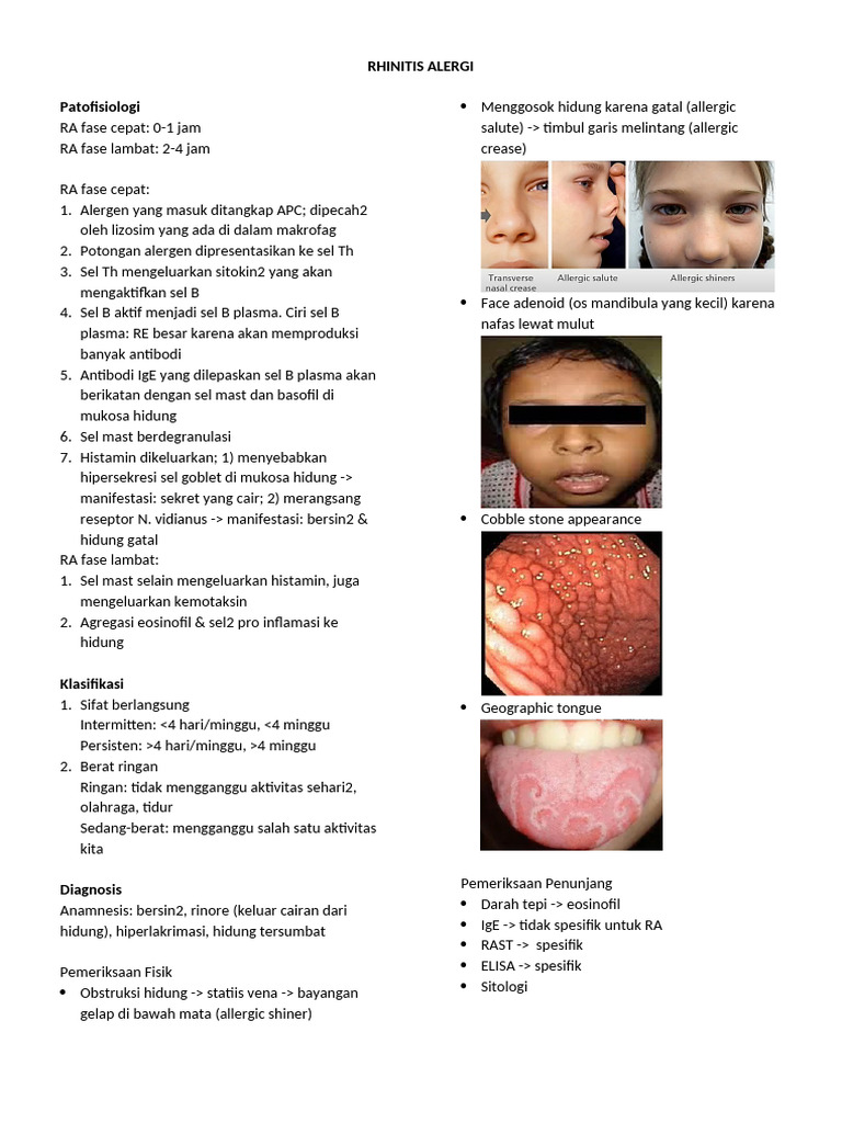 Patofisiologi dan Pengelolaan Rhinitis Alergi | PDF