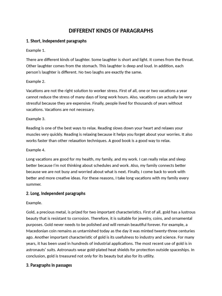 Types of Paragraphs Explained | PDF | Weather | Tropical Cyclones