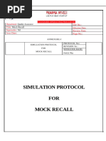 Mock Recall Validation Protocol | PDF | Quality Assurance
