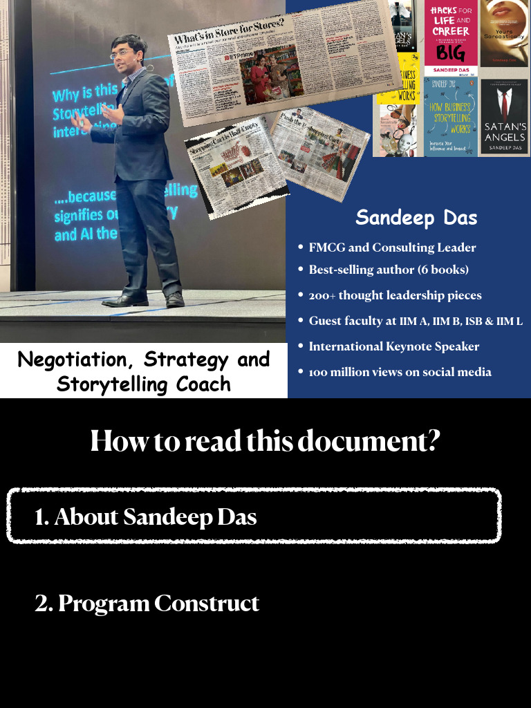 Sandeep Das: Storytelling & Negotiation Expert | PDF