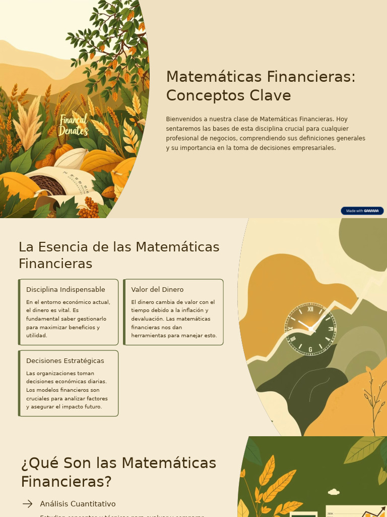 Fundamentos de Matemáticas Financieras | PDF | Interés | Estudio de ...