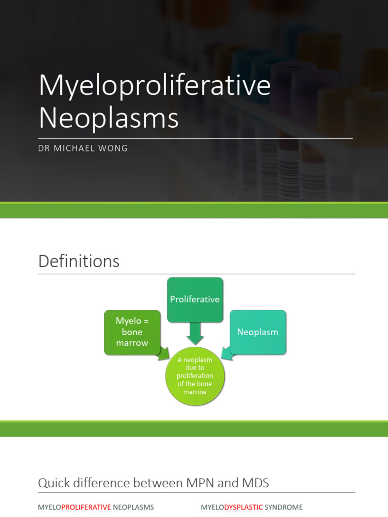 Myeloproliferative Neoplasms Overview | PDF | Medical Specialties ...