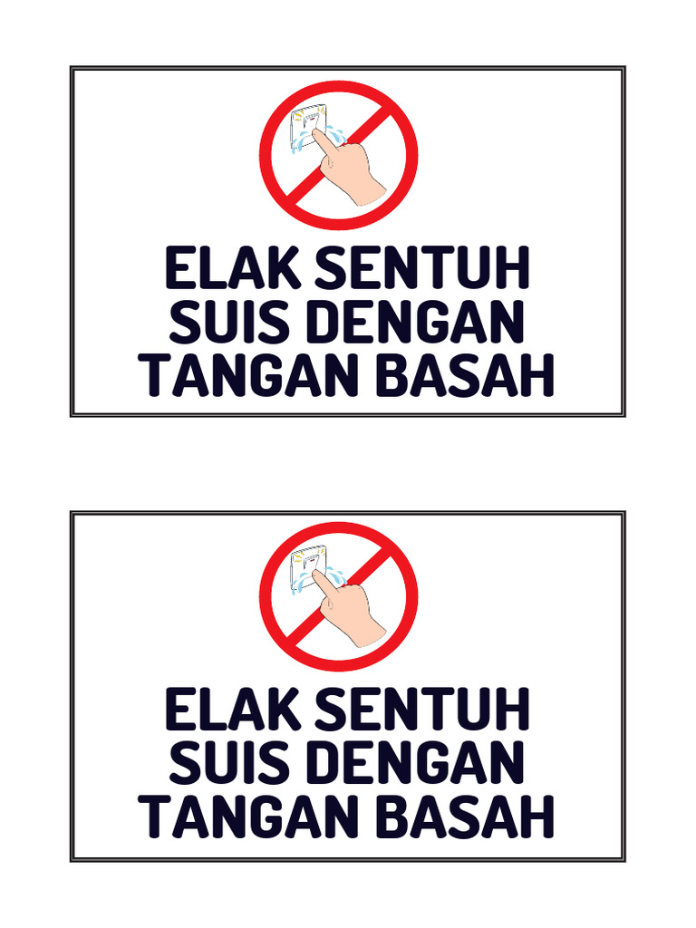 Elak Sentuh Suis Dengan Tangan Basah | PDF