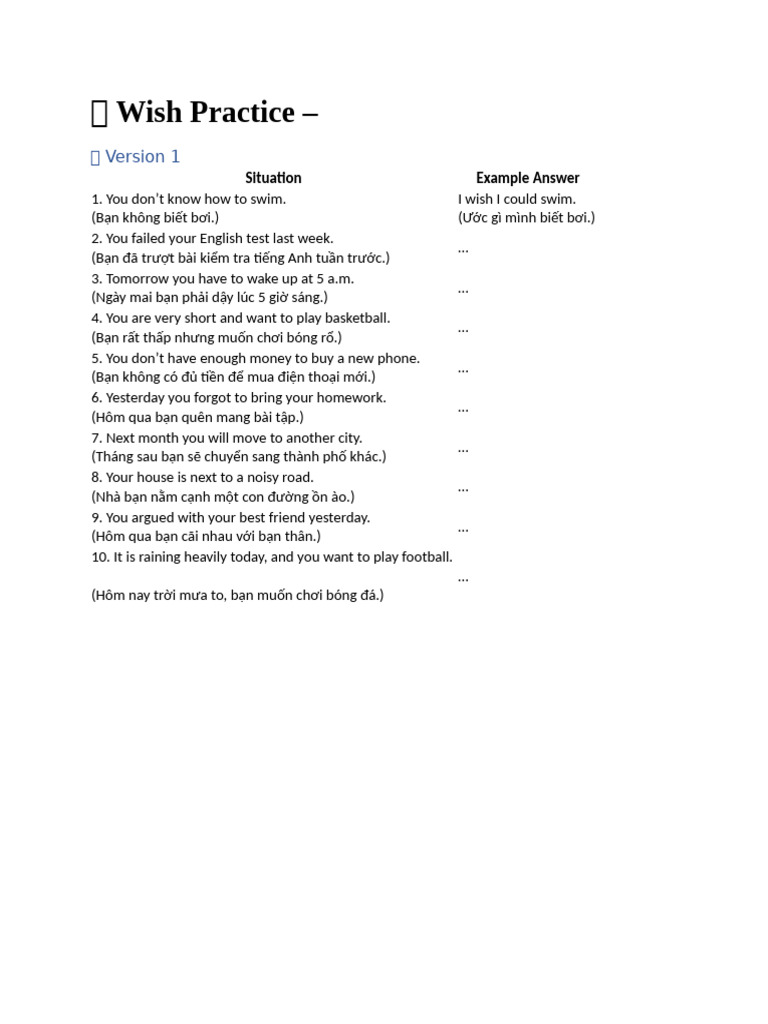 Wish | PDF