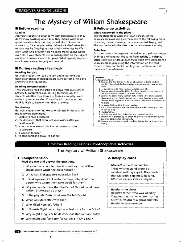 Reading Shakespeare | PDF