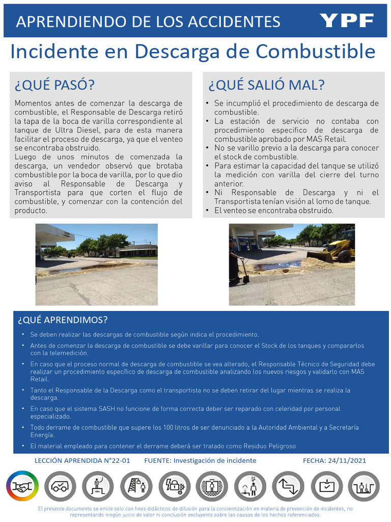 Incidente en Descarga de Combustible | PDF