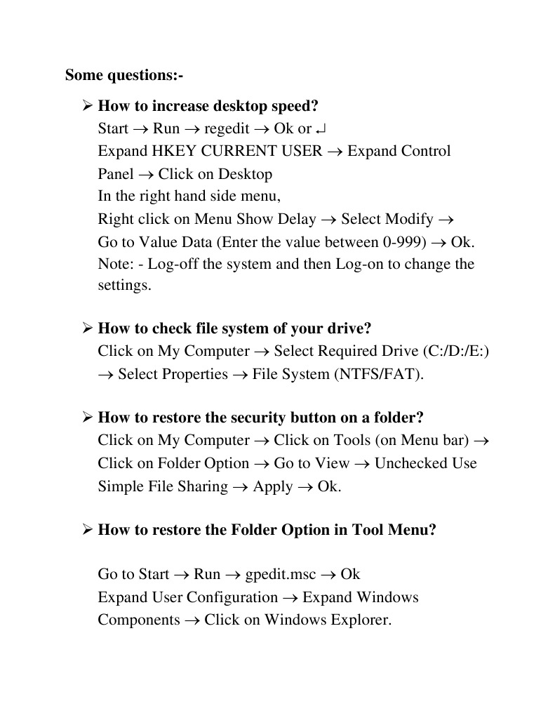Some Questions | PDF