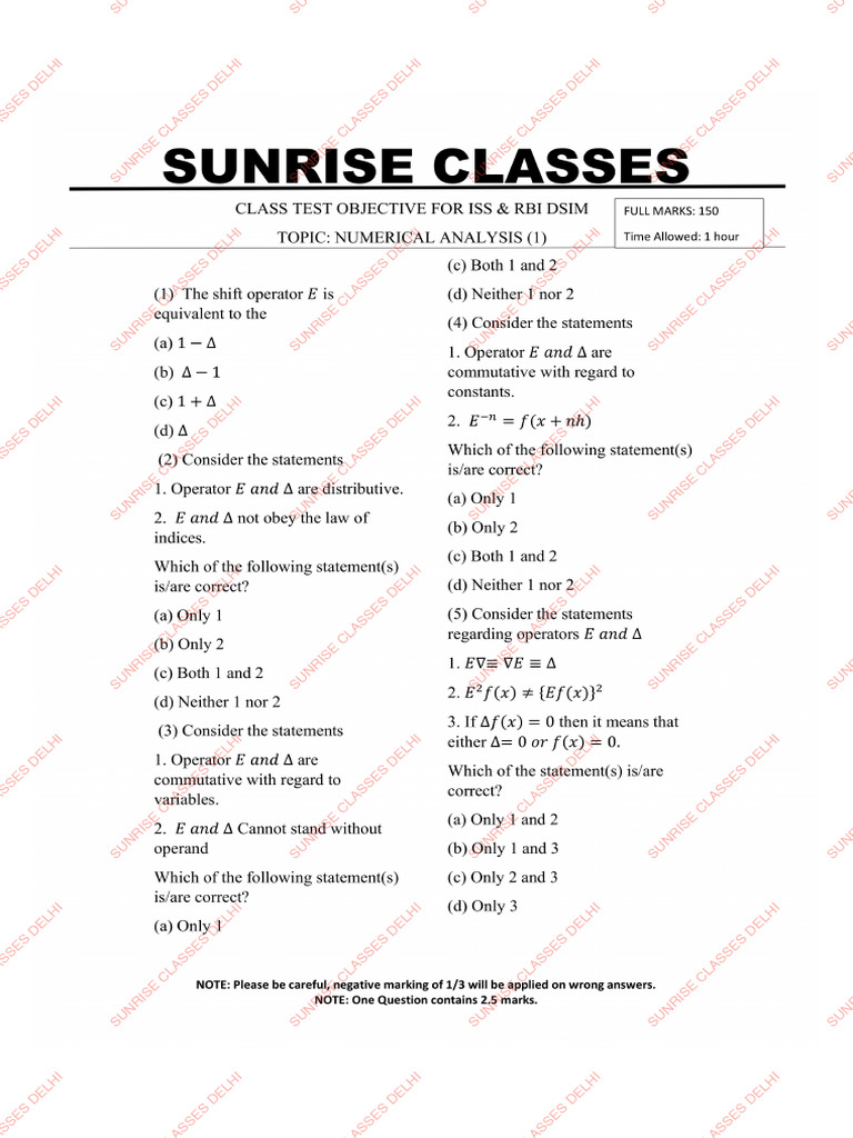 1-Numerical Analysis-1 Final With Marker | PDF