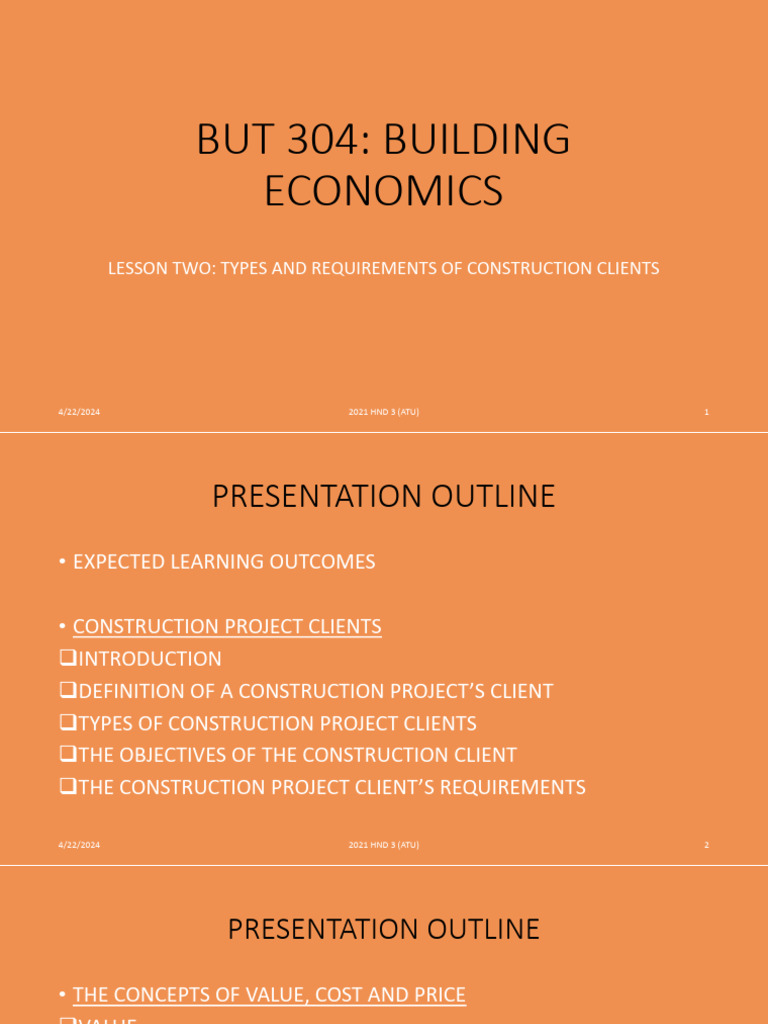 Types of Construction Project Clients | PDF | Prices | Value (Economics)