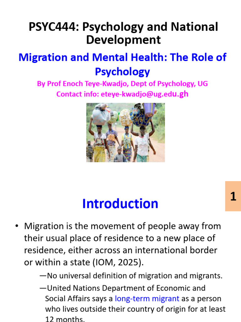Migration's Impact on Mental Health | PDF | Human Migration | Mental Health