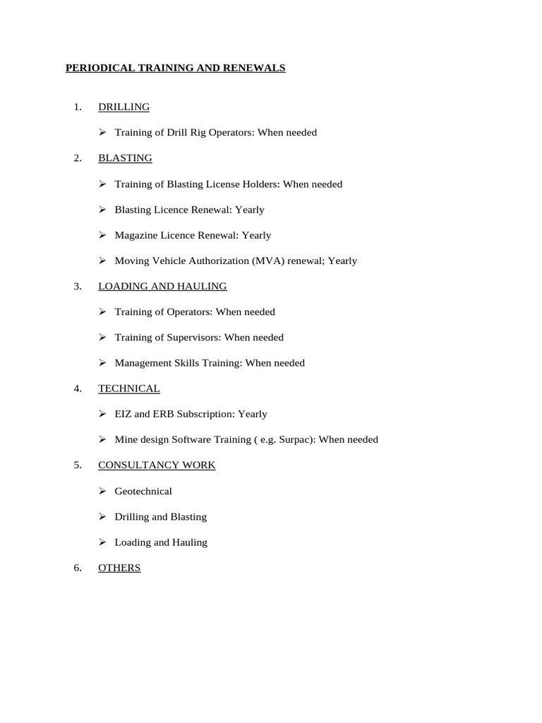 Periodical Training and License Renewals | PDF