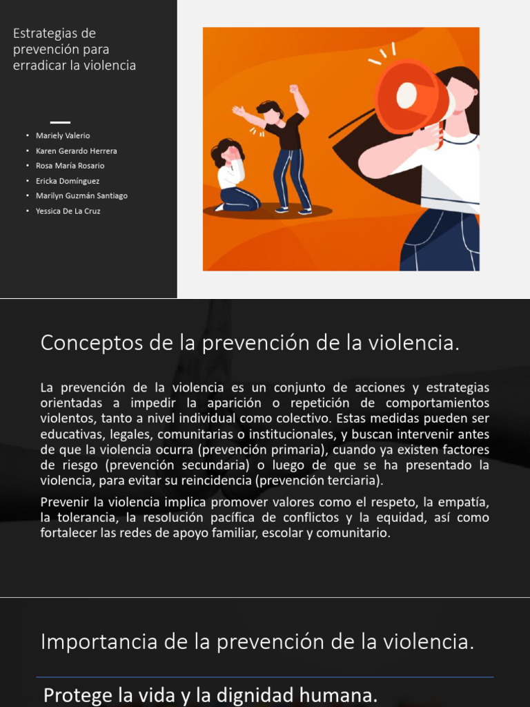 Estrategias de Prevención para Erradicar La Violencia | PDF | Violencia ...