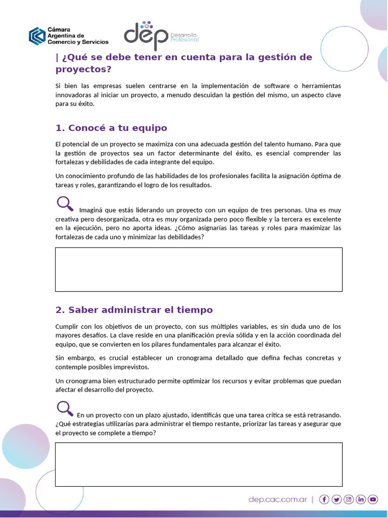 Claves para una gestión de proyectos exitosa | PDF | Gestión de ...