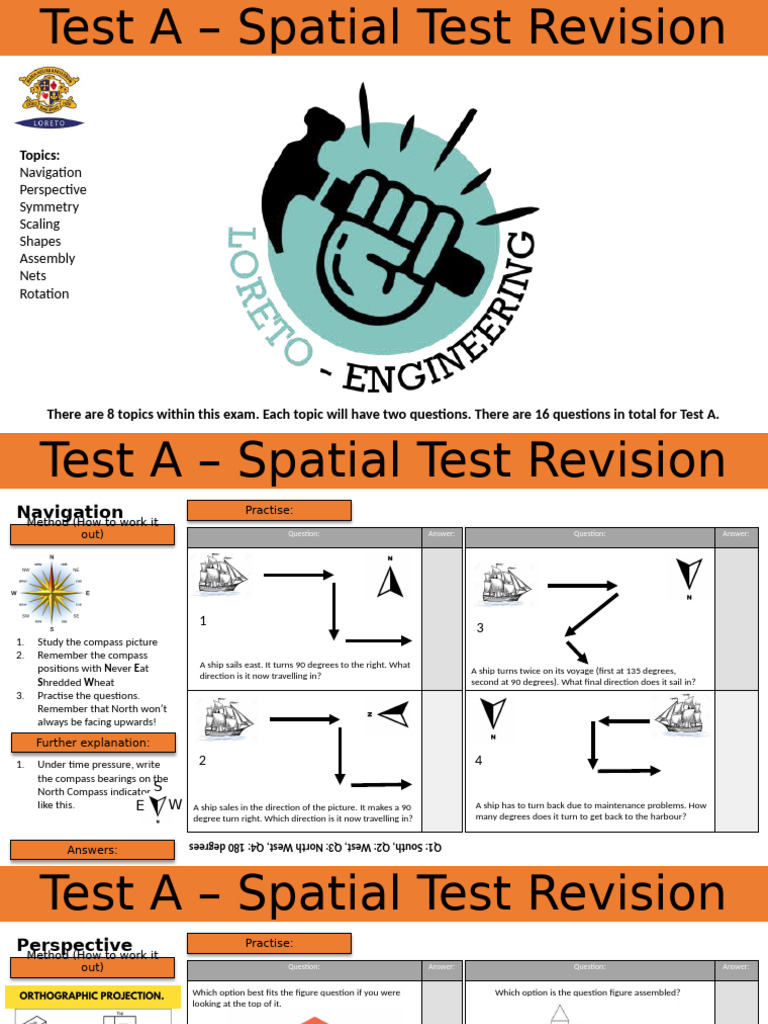 Spatial Test A Revision Guide | PDF | Geometry