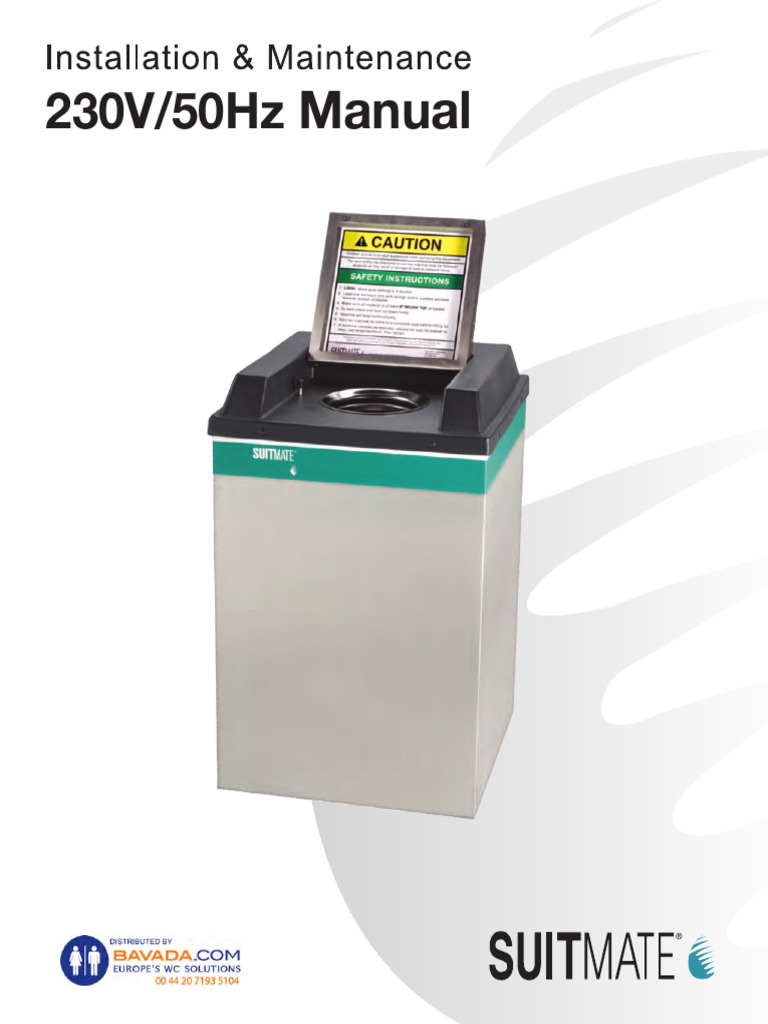 Bavada SuitMate Owners Manual Part 1 of 2 | PDF | Pipe (Fluid ...