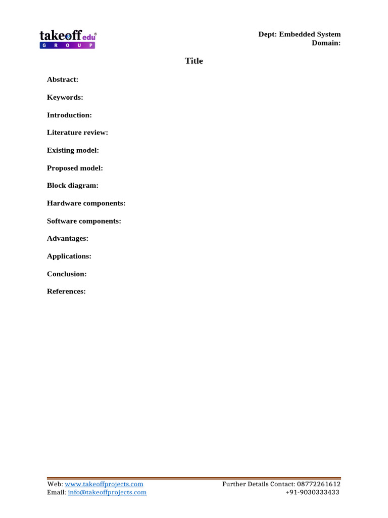 Embedded System Project Overview | PDF