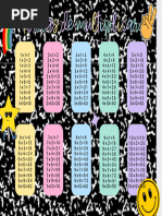 Tablas de Multiplicar Del 1 Al 12 en Blanco y Negro en Una Hoja | PDF