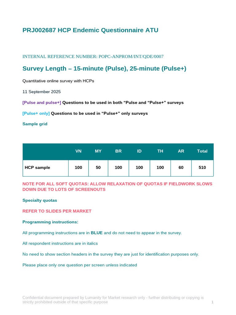Qdenga Monitoring Atu - HCP Questionnaire Wave 4 - 22 11 24 Clean | PDF ...