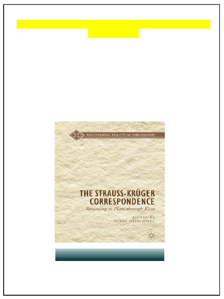 The Strauss-Krüger Correspondence Susan Meld Shell Online PDF | PDF ...