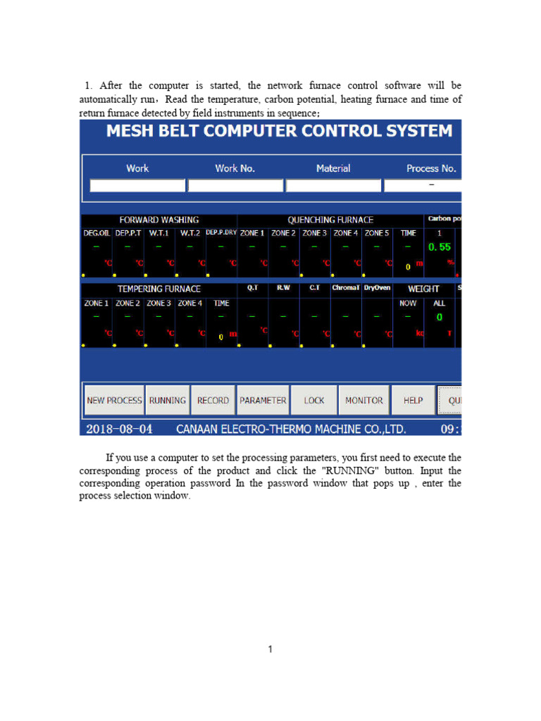 Network Furnace Control Software Guide | PDF | Button (Computing ...