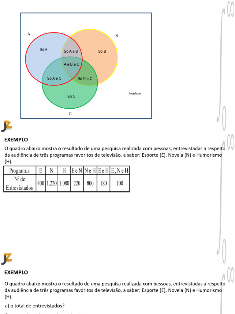 Problemas Com 3 Conjuntos | PDF