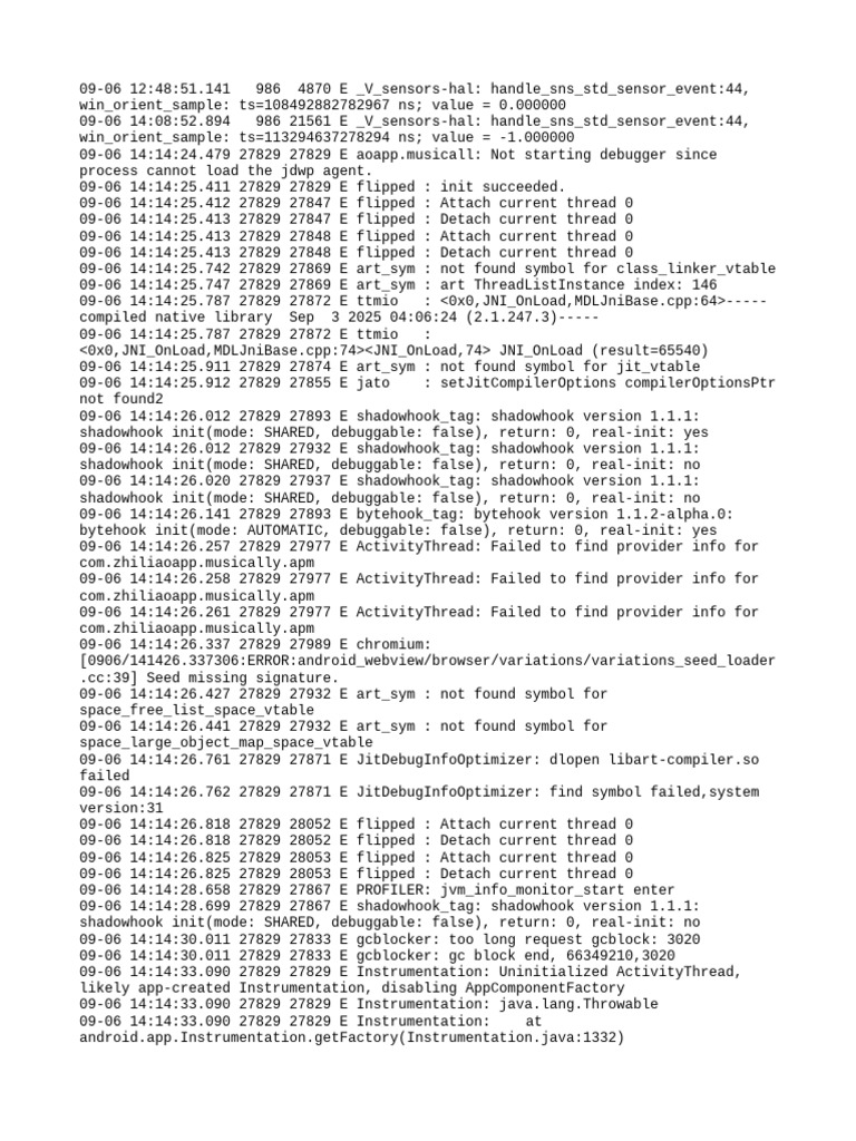 Android App Error Log Analysis | PDF | Software | Computing