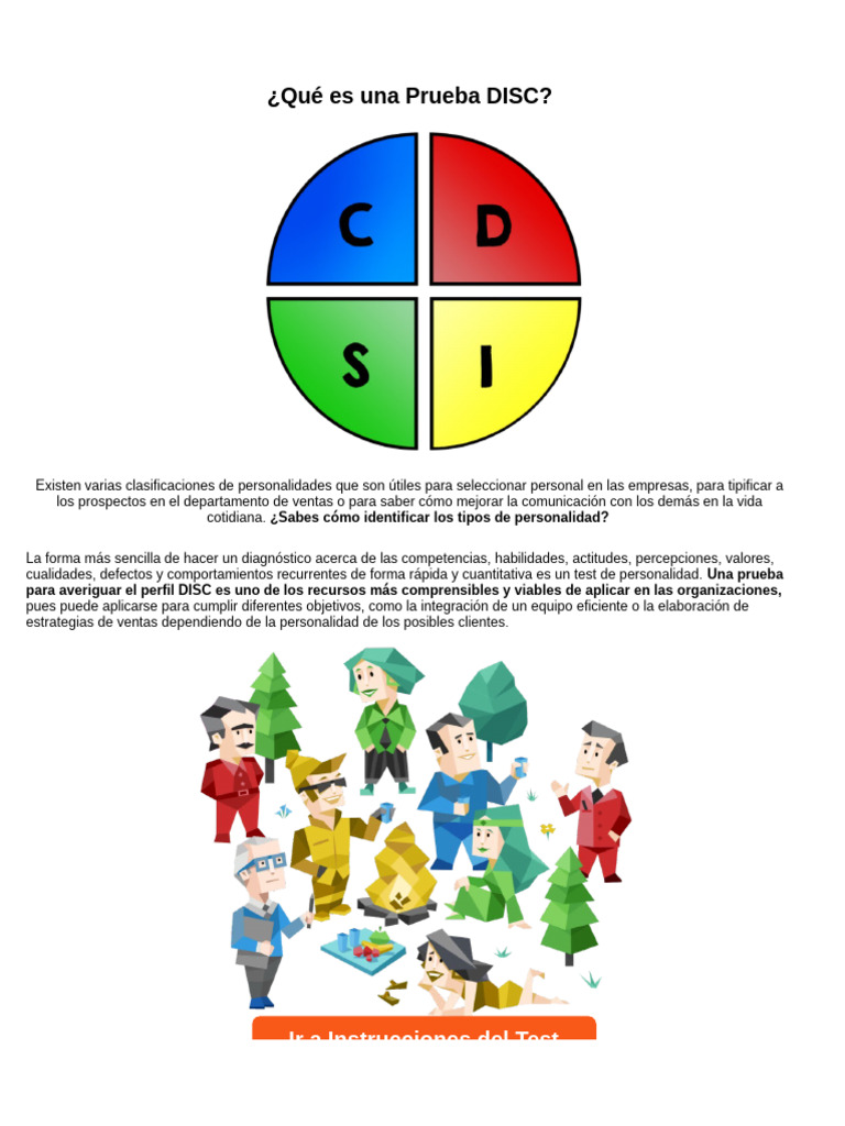 Guía Completa sobre la Prueba DISC | PDF | Cuestionario | Comportamiento