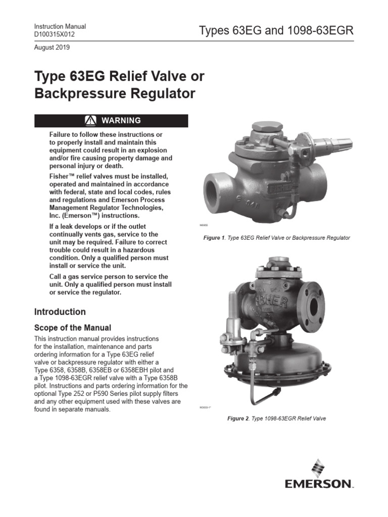 63EG Relief Valve Instruction Manual | PDF | Valve | Pipe (Fluid ...