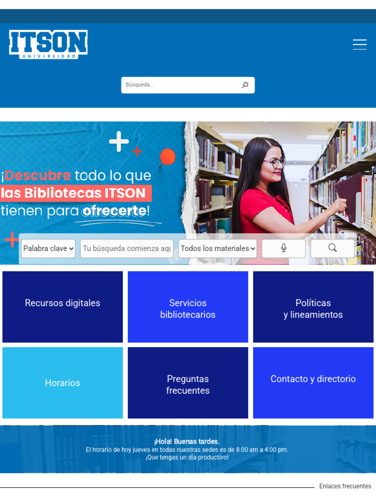 ITSON - Servicios - Biblioteca - Universidad - Instituto Tecnológico de ...