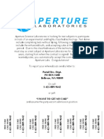 Aperture Flyer