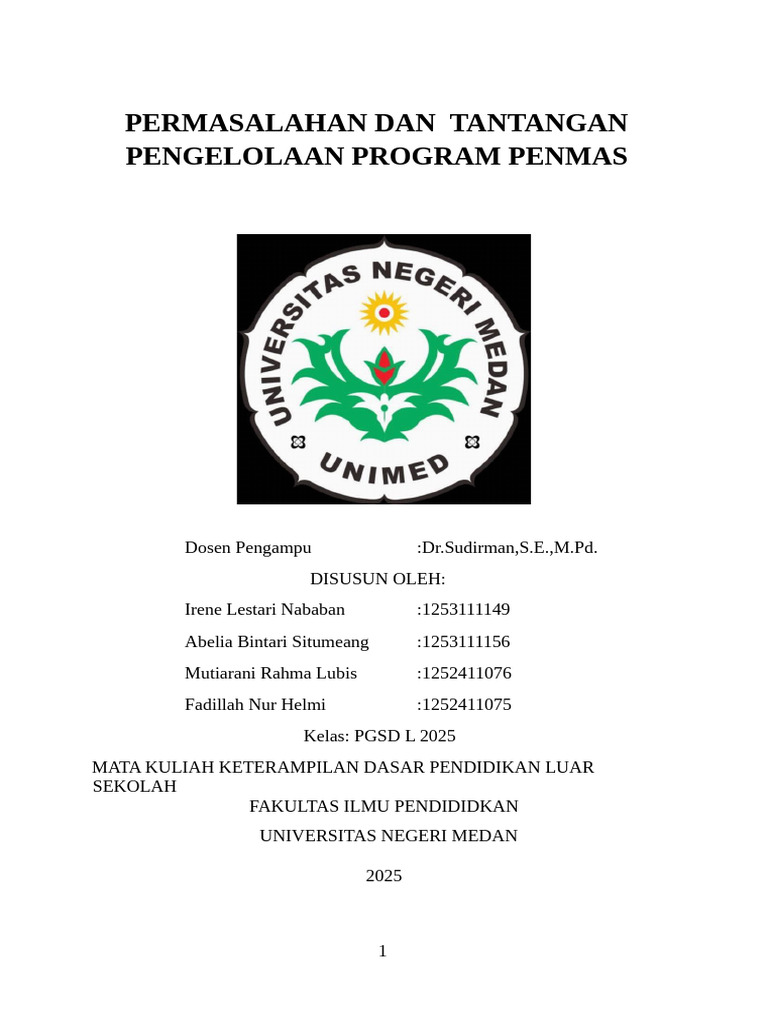 Tantangan Pengelolaan Program Penmas | PDF