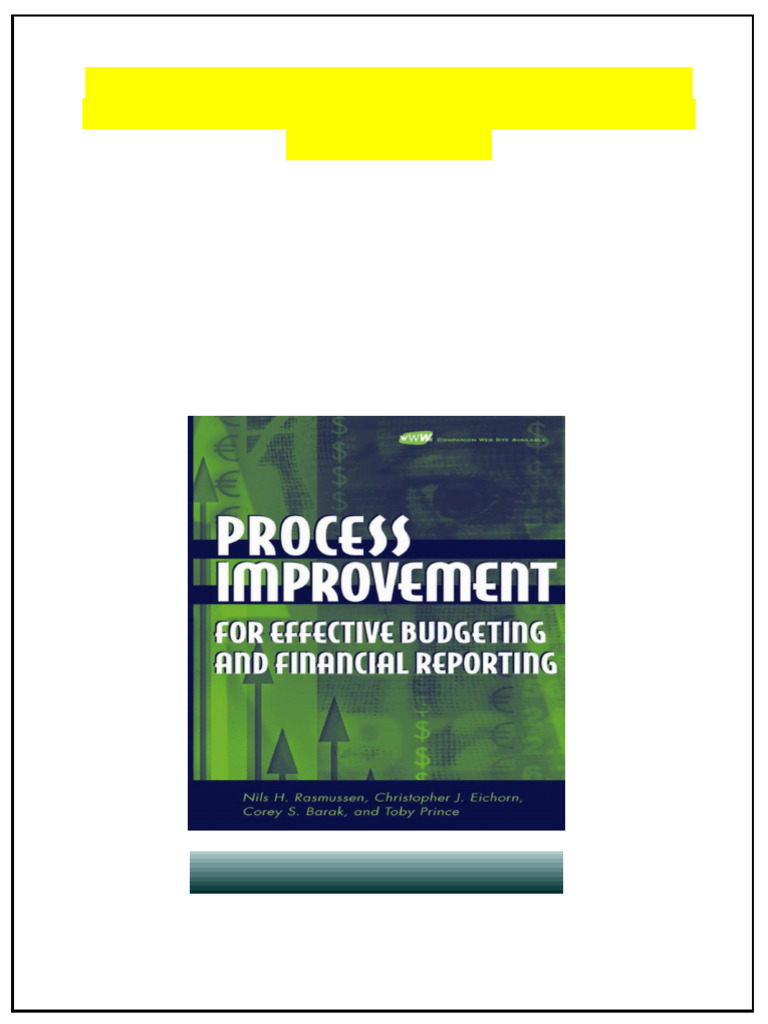 Process Improvement For Effective Budgeting and Financial Reporting 1st ...