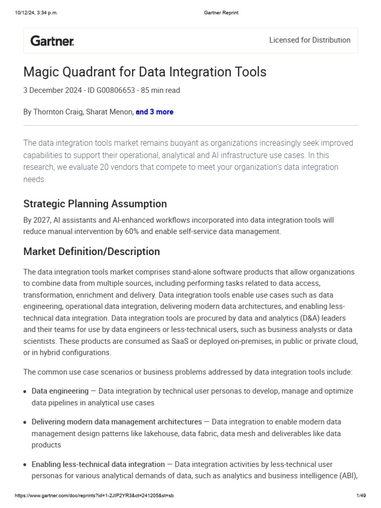Gartner | PDF | Cloud Computing | Amazon Web Services
