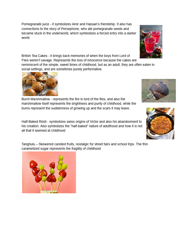 Symbolic Foods in Literature and Childhood | PDF