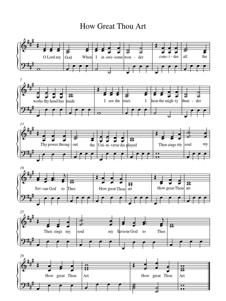 How Great Thou Art | PDF