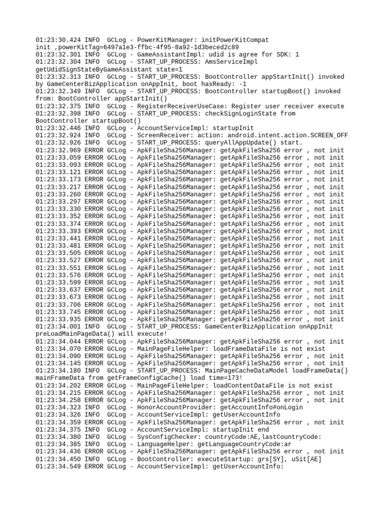 GameCenter Startup Log Analysis | PDF | Application Layer Protocols ...