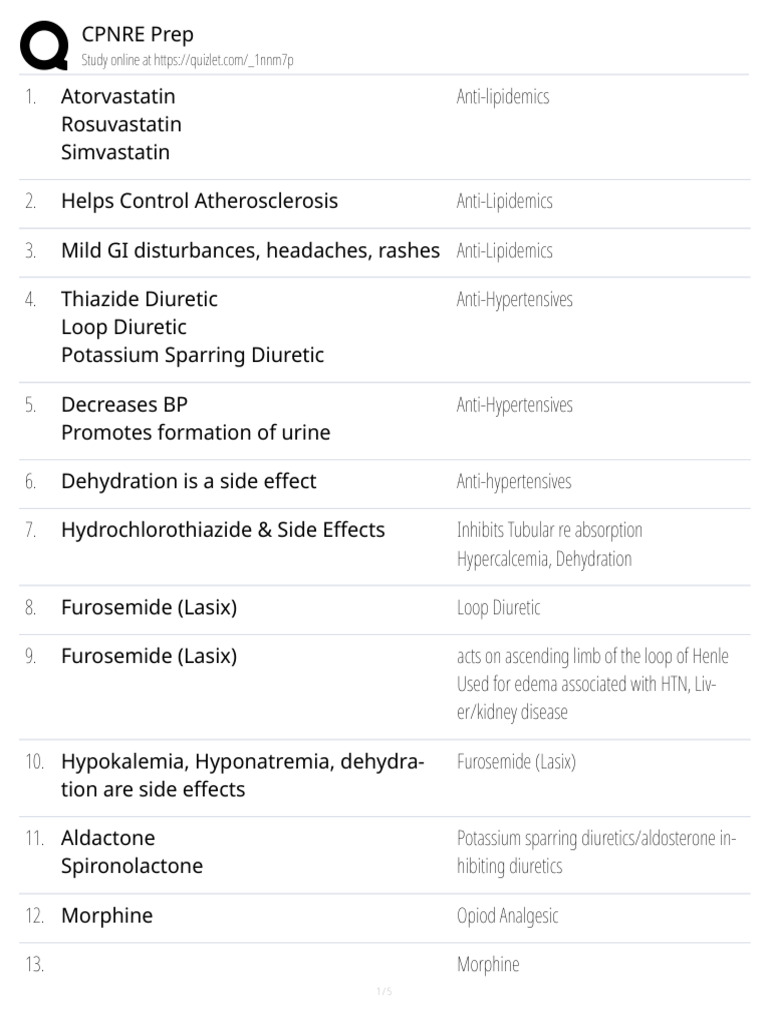 CPNRE Exam Study Guide Overview | PDF | Clinical Medicine | Medical ...