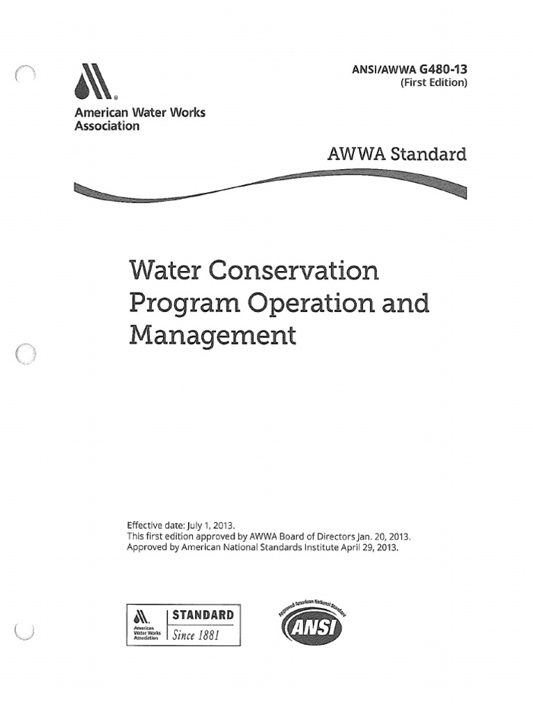AWWA Water Conservation Standard | PDF