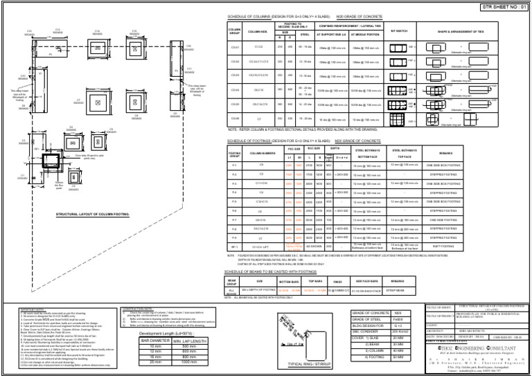 Structural Details of Column Footings | PDF | Beam (Structure) | Civil ...