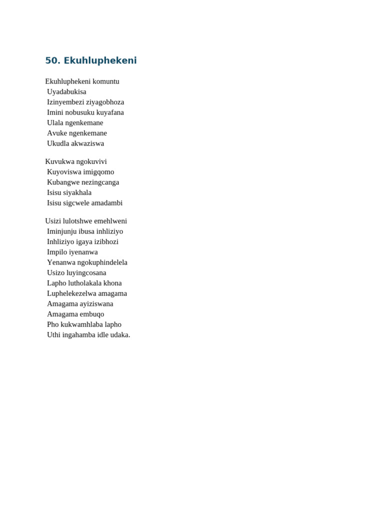 Inkondlo | PDF