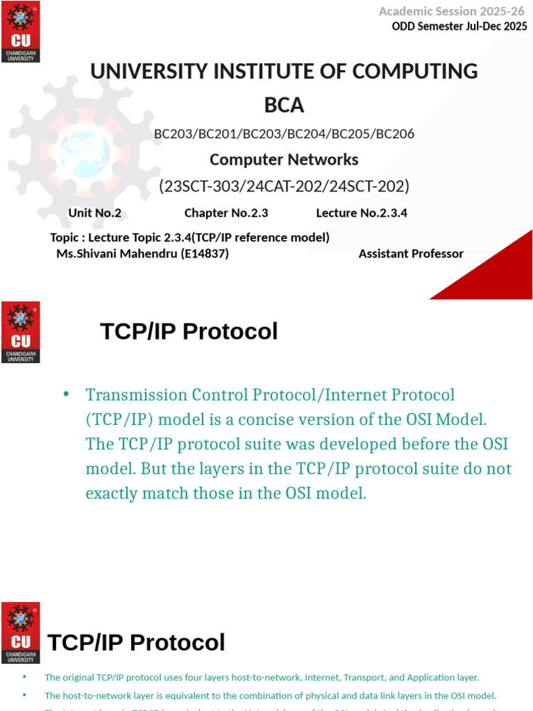 TCP/IP Reference Model Overview | PDF | Internet Protocol Suite | Osi Model