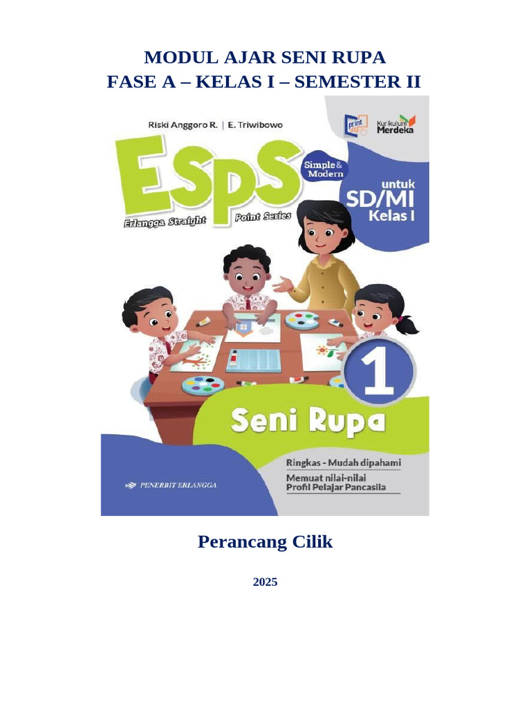 Modul Ajar Seni Rupa Kelas 1 | PDF